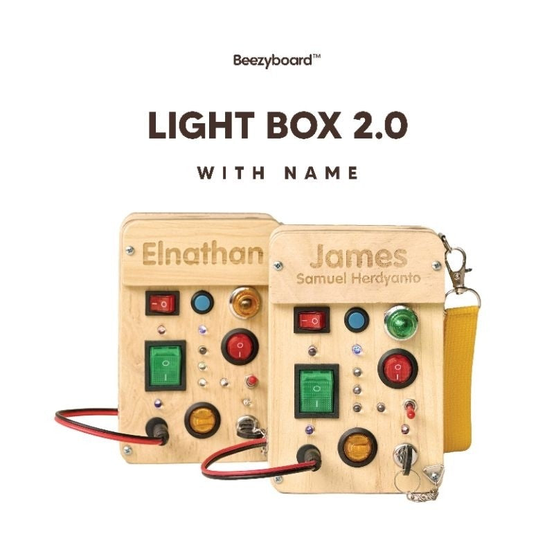 Beezyboard - Light Box - mainan lampu/mainan papan sibuk/mainan stimulasi motorik halus