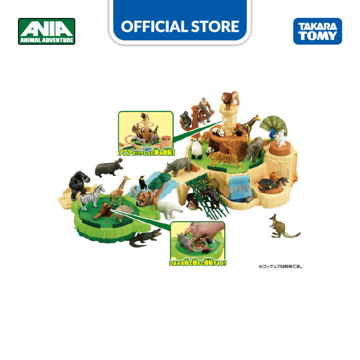 Ania Playset Walking! Round-and-Round Mountain Mainan Gift Anak Binatang