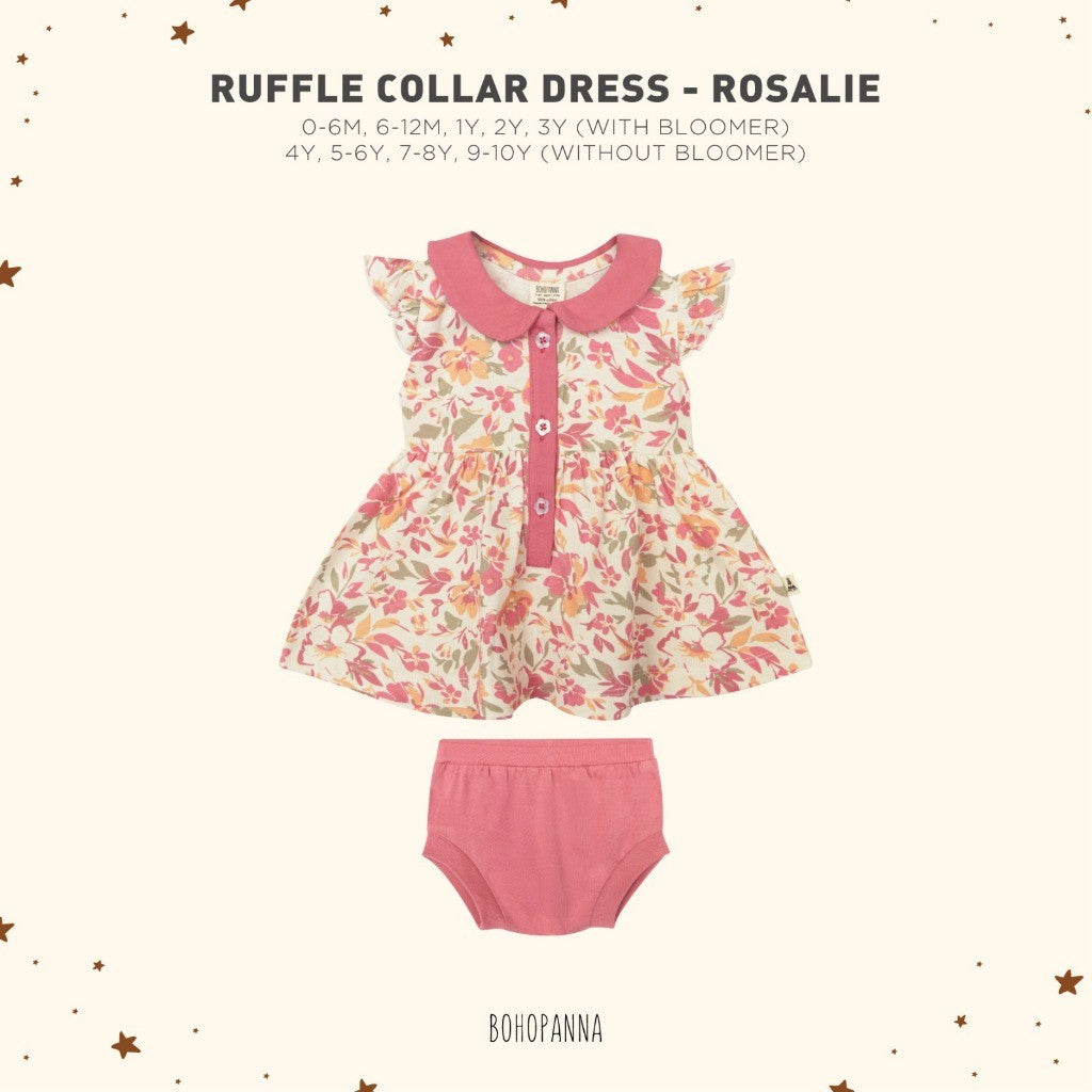 BOHOPANNA - RUFFLE COLLAR DRESS - DRESS ANAK 2573
