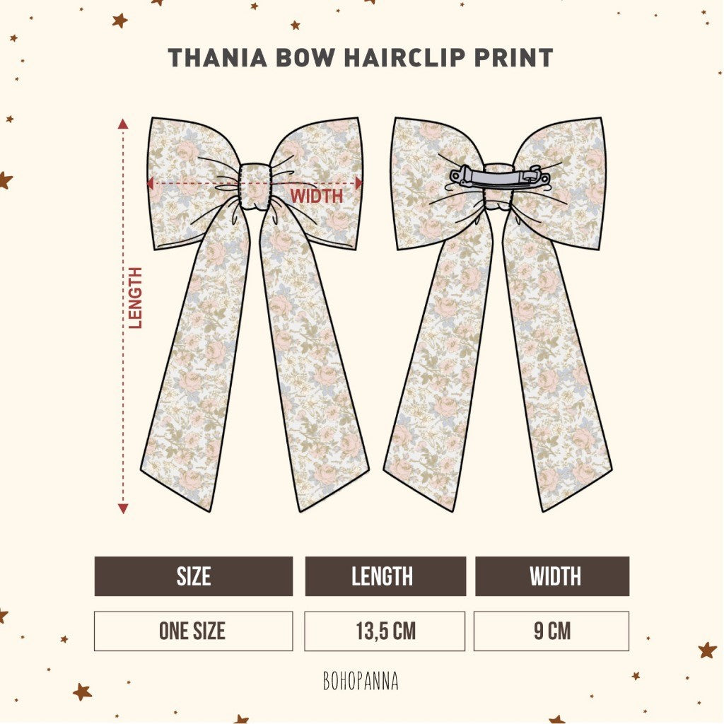 BOHOPANNA - RAYA COLLECTION - THANIA BOW HAIRCLIP PRINT - Pita - Aksesoris Rambut