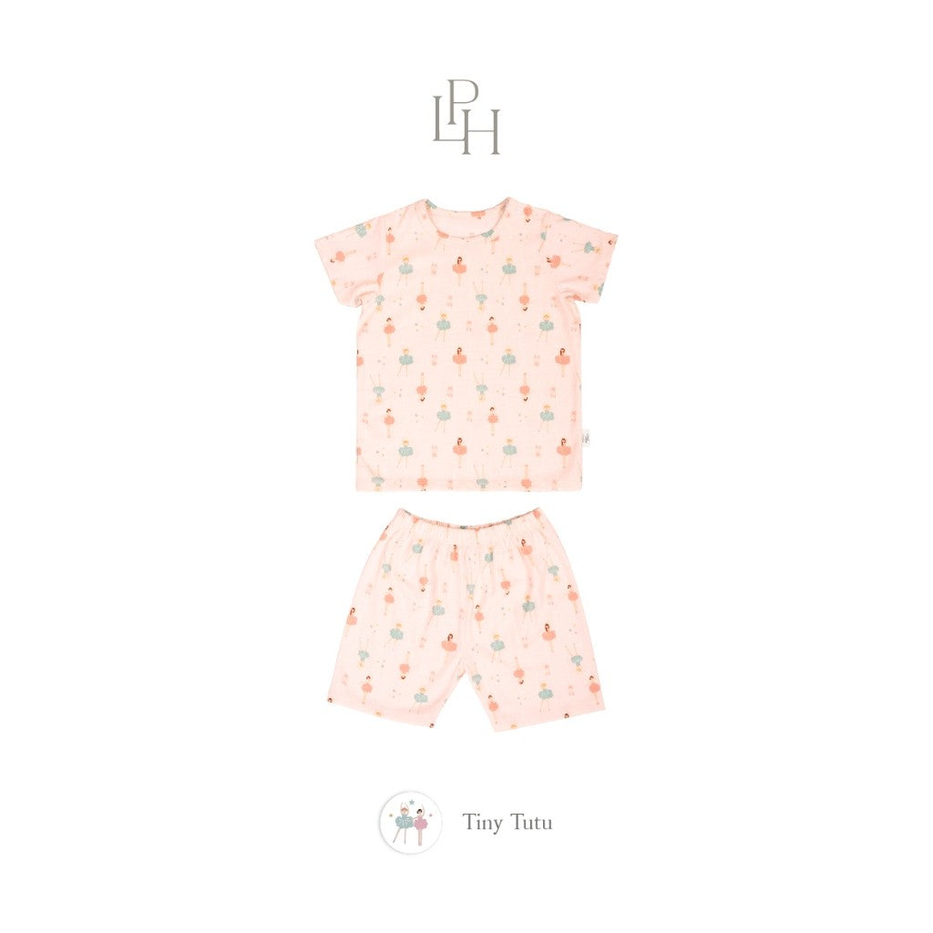 Little Palmerhaus - Little Wear Shoulder Button Short Set (Setelan Anak Lengan Pendek) 37.0