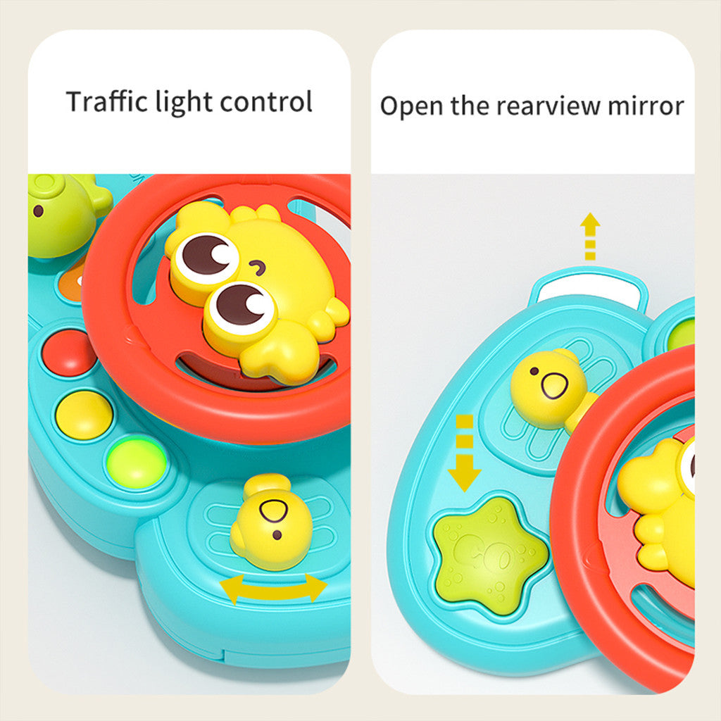 Sakumini Mainan Edukasi Setir Mobil Steering Wheel Musik Stir Simulasi Sensorik Anak Bayi