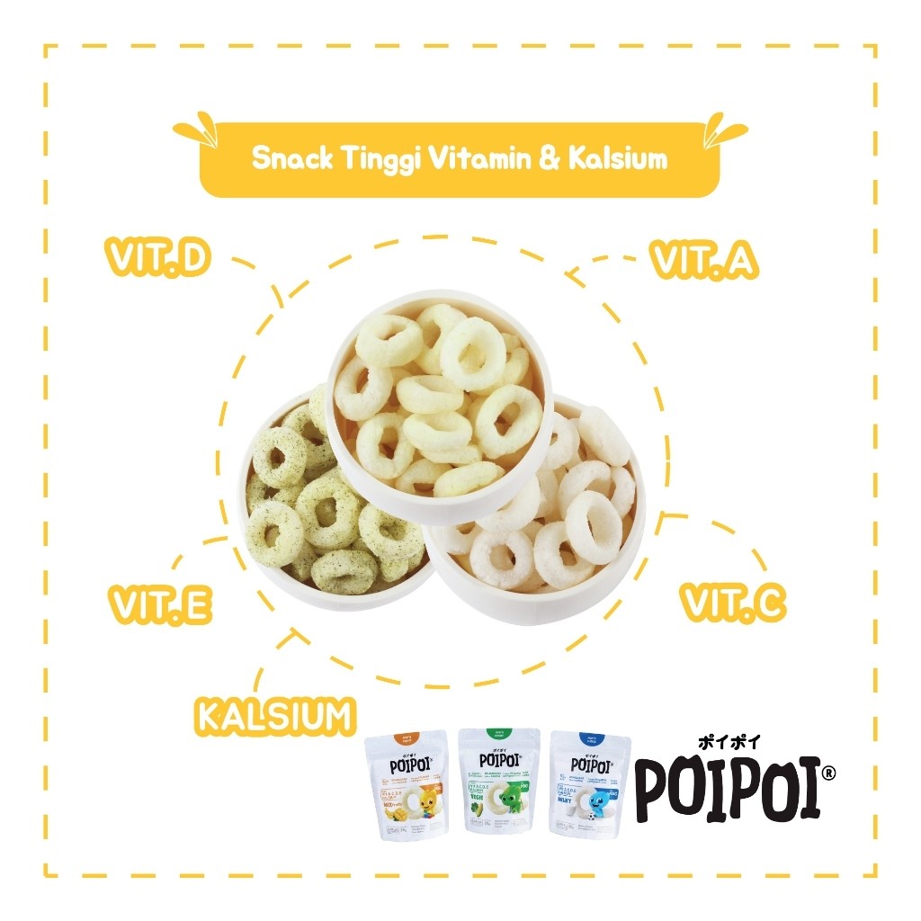 POIPOI Puff Snack Makanan Ringan Cemilan Bayi Sehat 25g