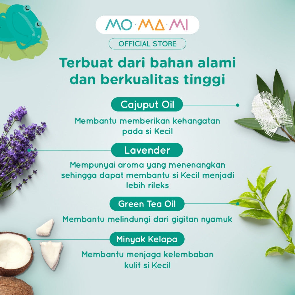 Momami Snuggly Telon Oil 100ml - Minyak Telon dengan Lavender Penghangat Tubuh Bayi - Medicated