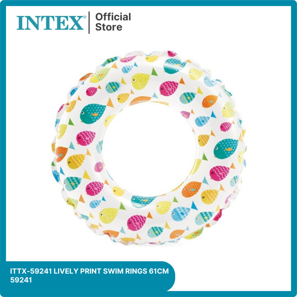INTEX Ban Renang Lively Print Swim Rings 59241