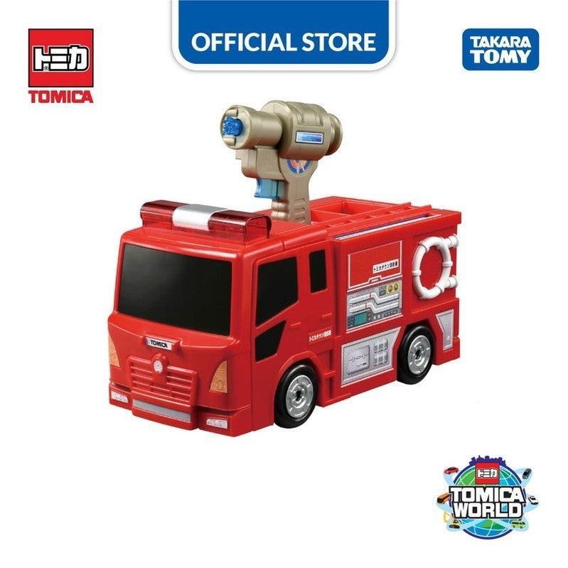 Tomica World Transform! Fire Truck - Fire Station