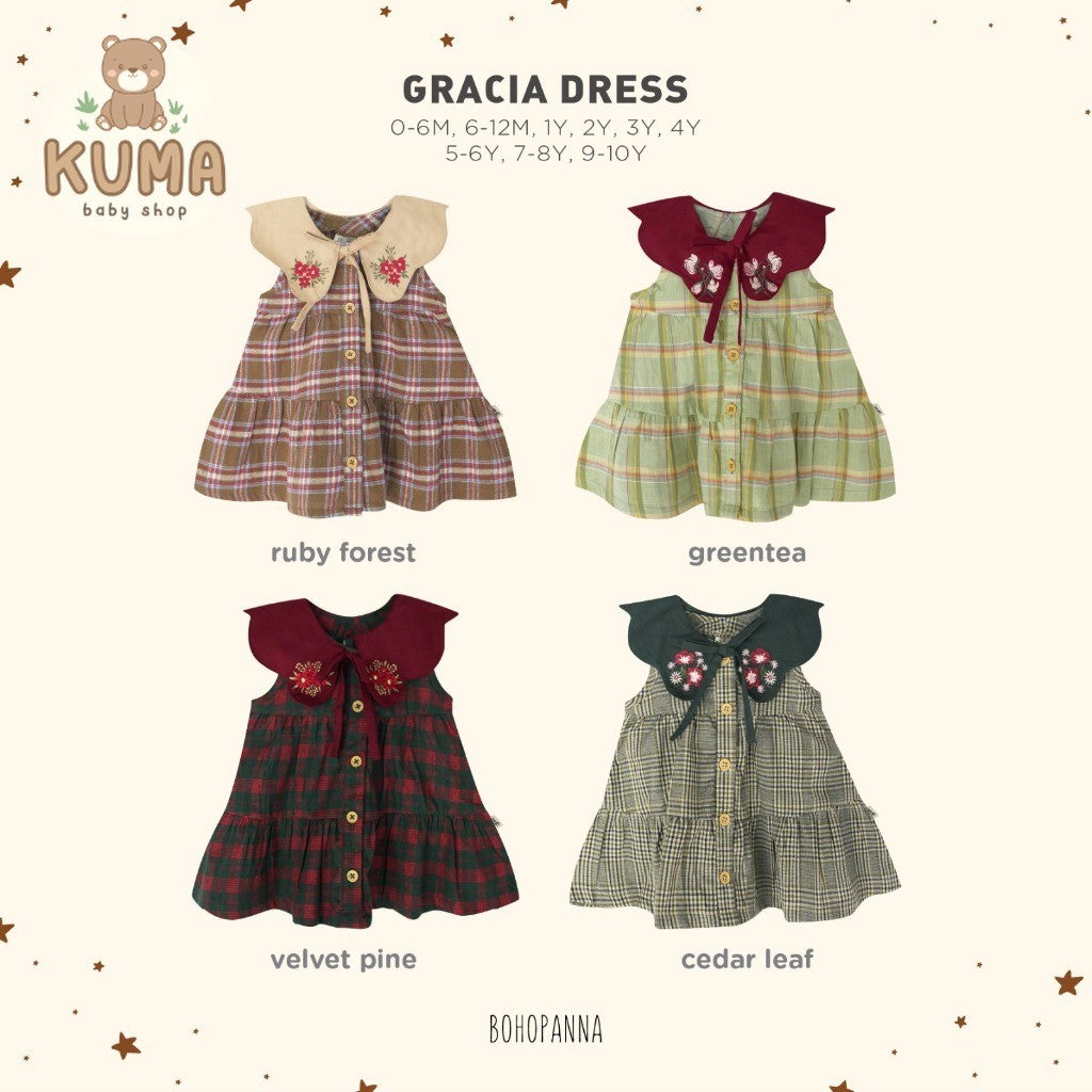 BOHOPANNA - GRACIA DRESS - DRESS ANAK Natal Xmas 2025