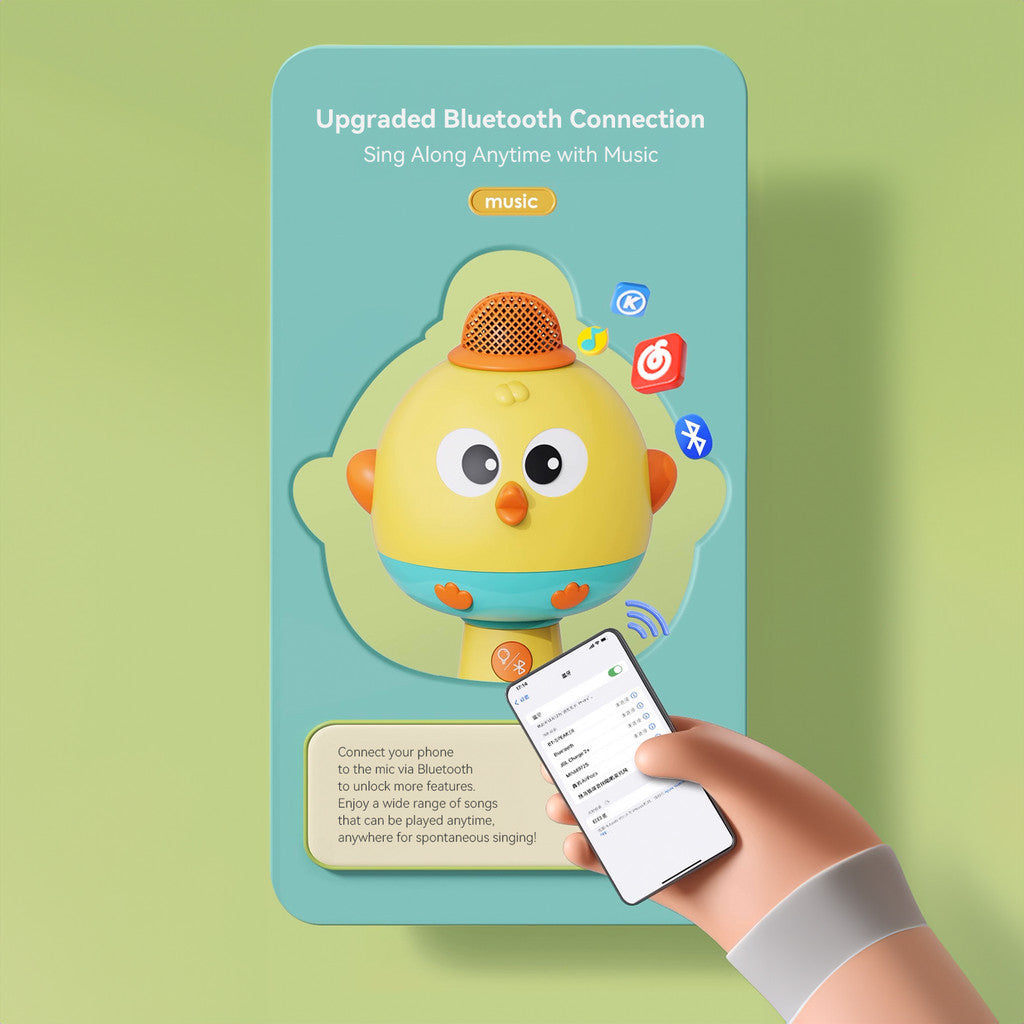 Sakumini X Habibi Mainan Mikrofon Anak Mikrofon Bluetooth Wireless Fitur Speaker Nyanyi untuk Bayi & Anak