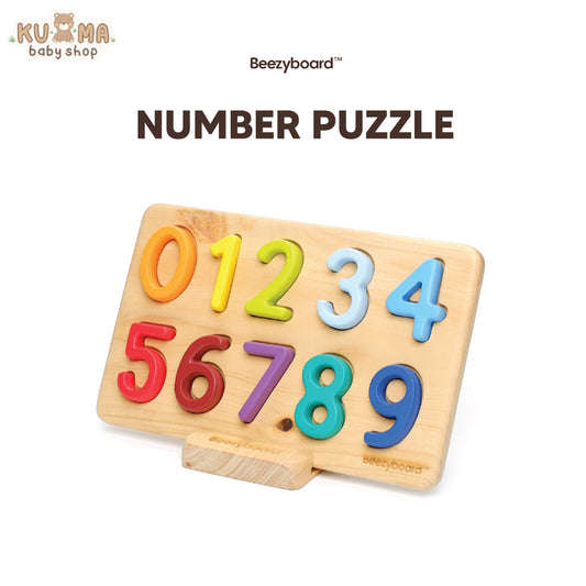 Beezyboard - Number Puzzle - mainan belajar angka/mainan stimulasi motorik halus