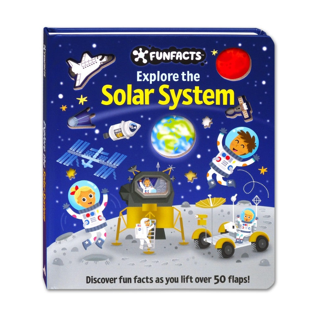 FunFacts Discover the Human Body, Solar System, Dinosaurs, Explore Construction, Baby Animals Board Book with over 50 Flaps to Lift