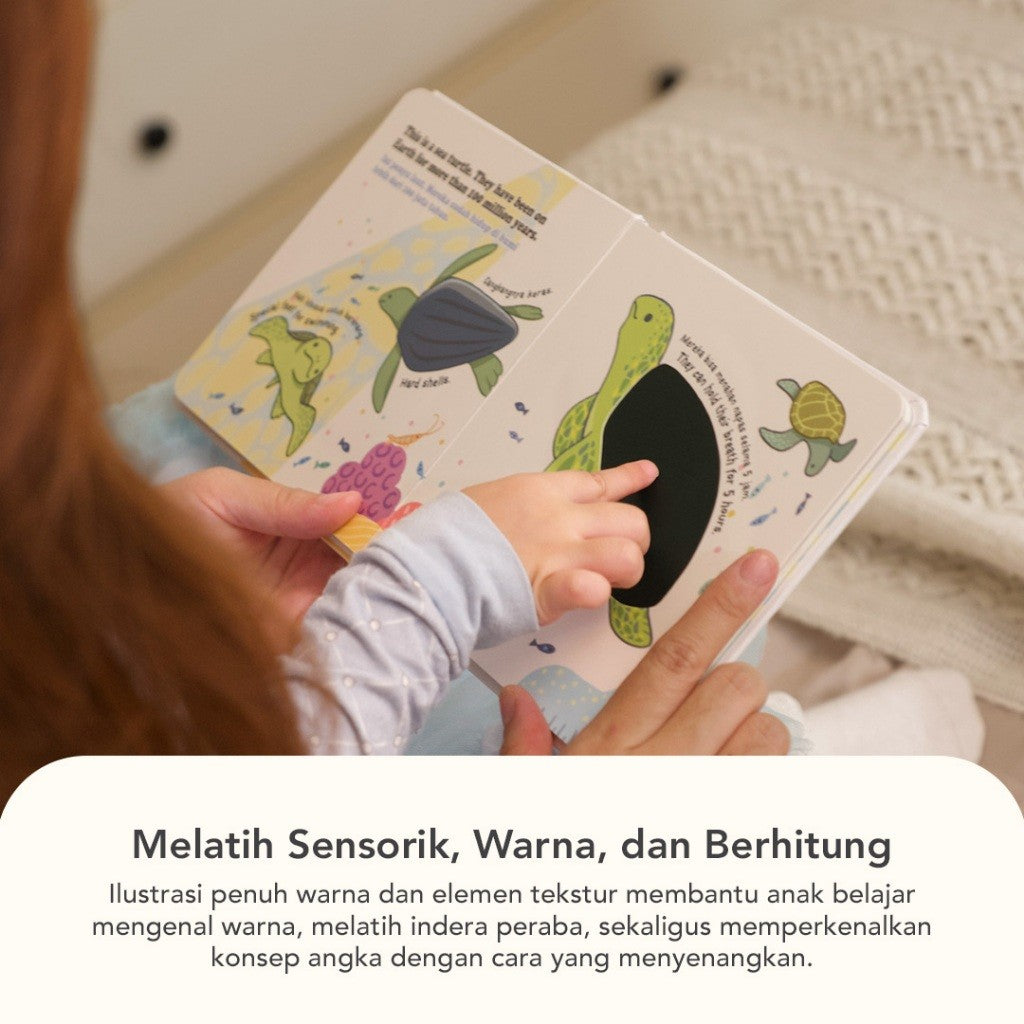 Learning Time- Colorful Ocean- Buku Tekstur Anak/ Buku Edukasi Anak 1 Tahun/ Storytelling Series