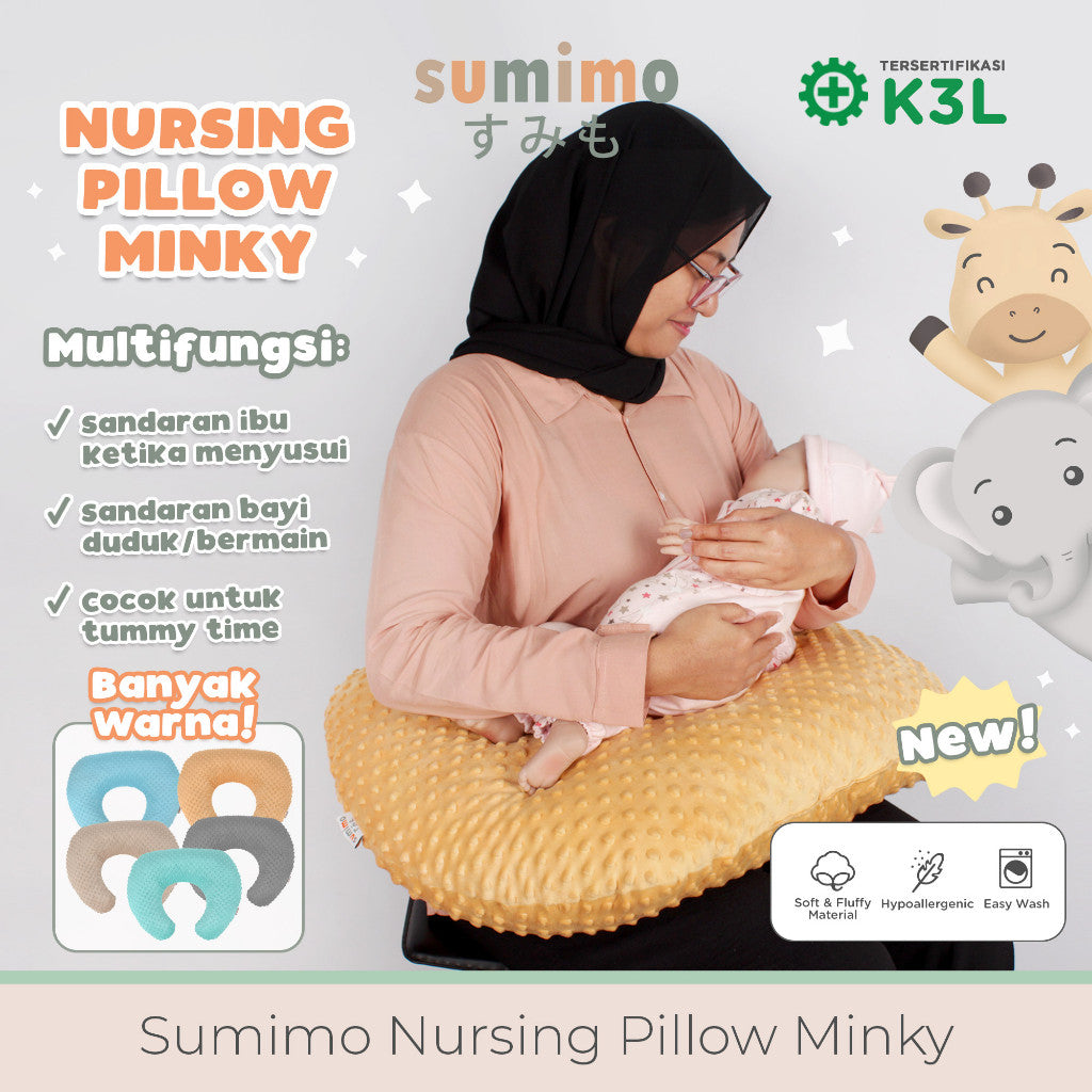 Sumimo - Nursing Pillow Minky / Bantal menyusui / Bansui / Bantal Bayi Karakter / Sofa Bayi