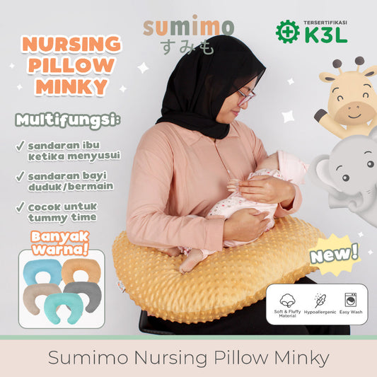 Sumimo - Nursing Pillow Minky / Bantal menyusui / Bansui / Bantal Bayi Karakter / Sofa Bayi