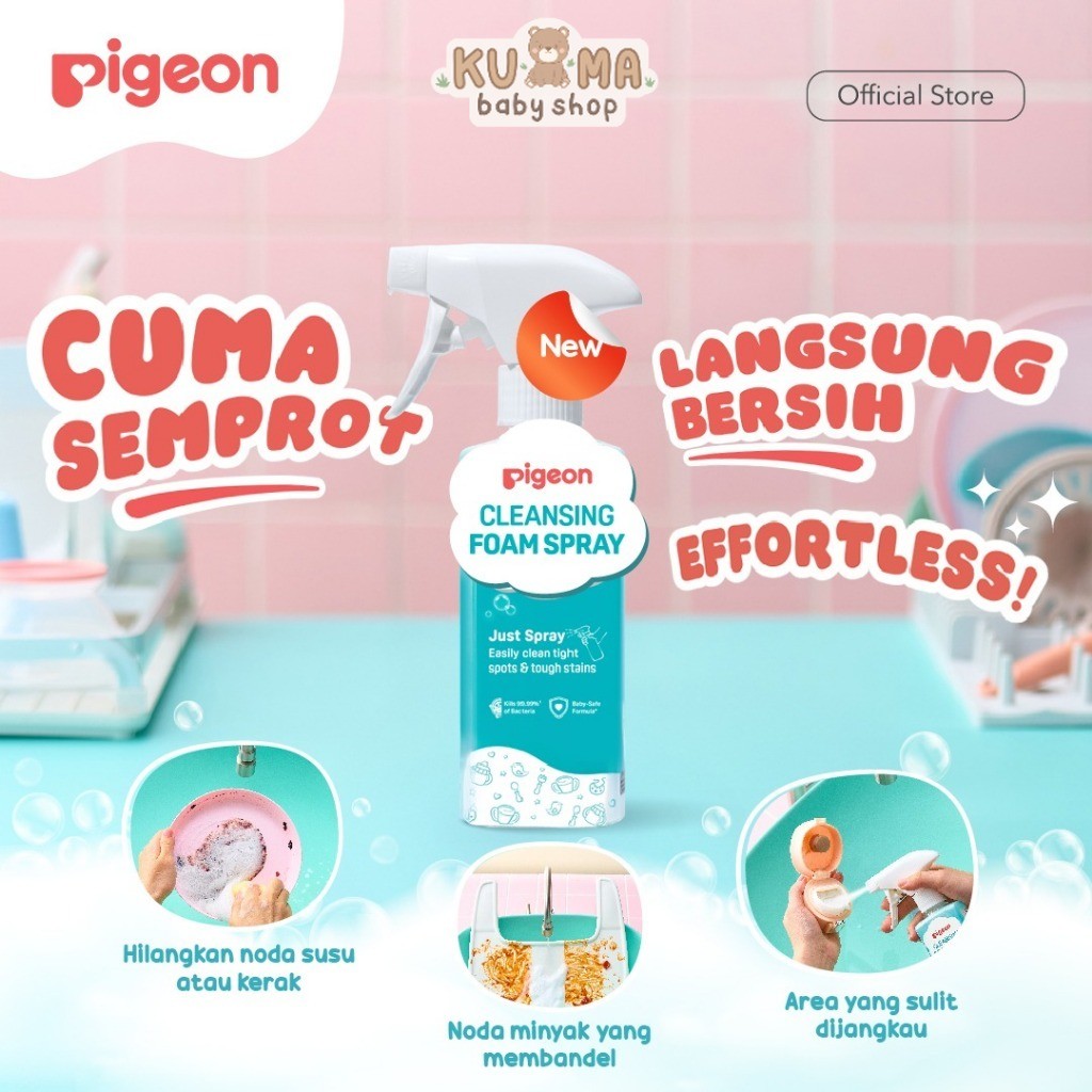 PIGEON Cleansing Foam Spray 280ML Pembersih Noda Pakaian