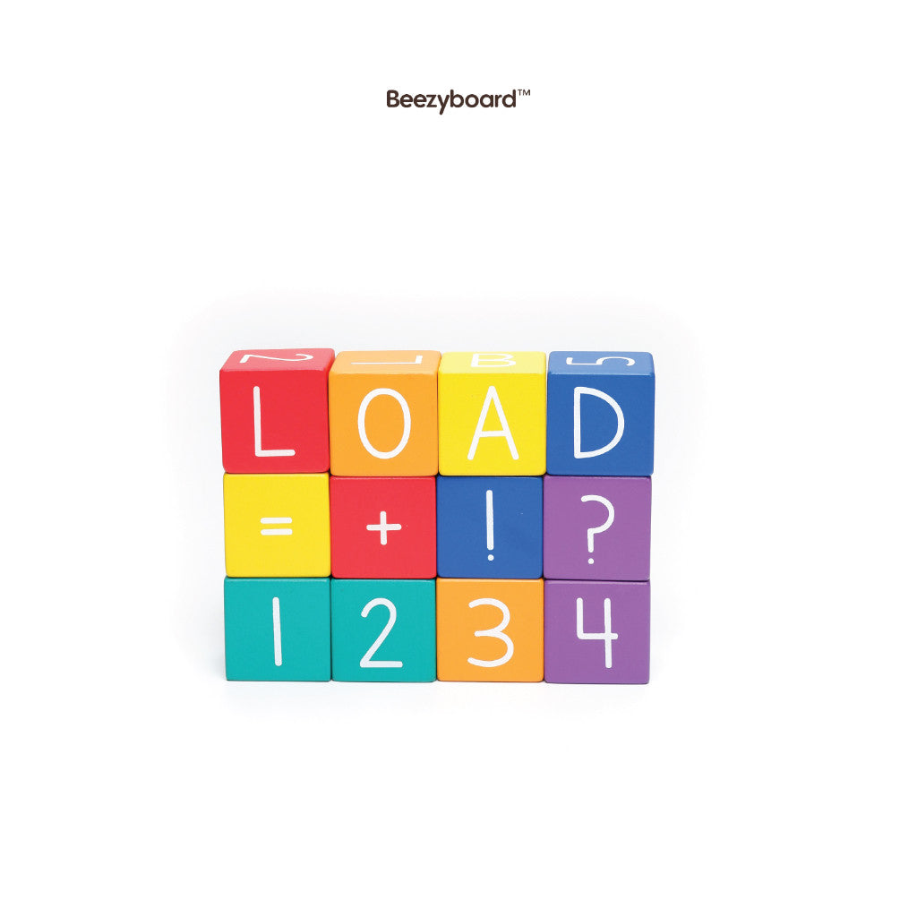 Beezyboard - Alphabet Block - mainan menyusun balok/mainan belajar huruf dan warna/mainan edukasi