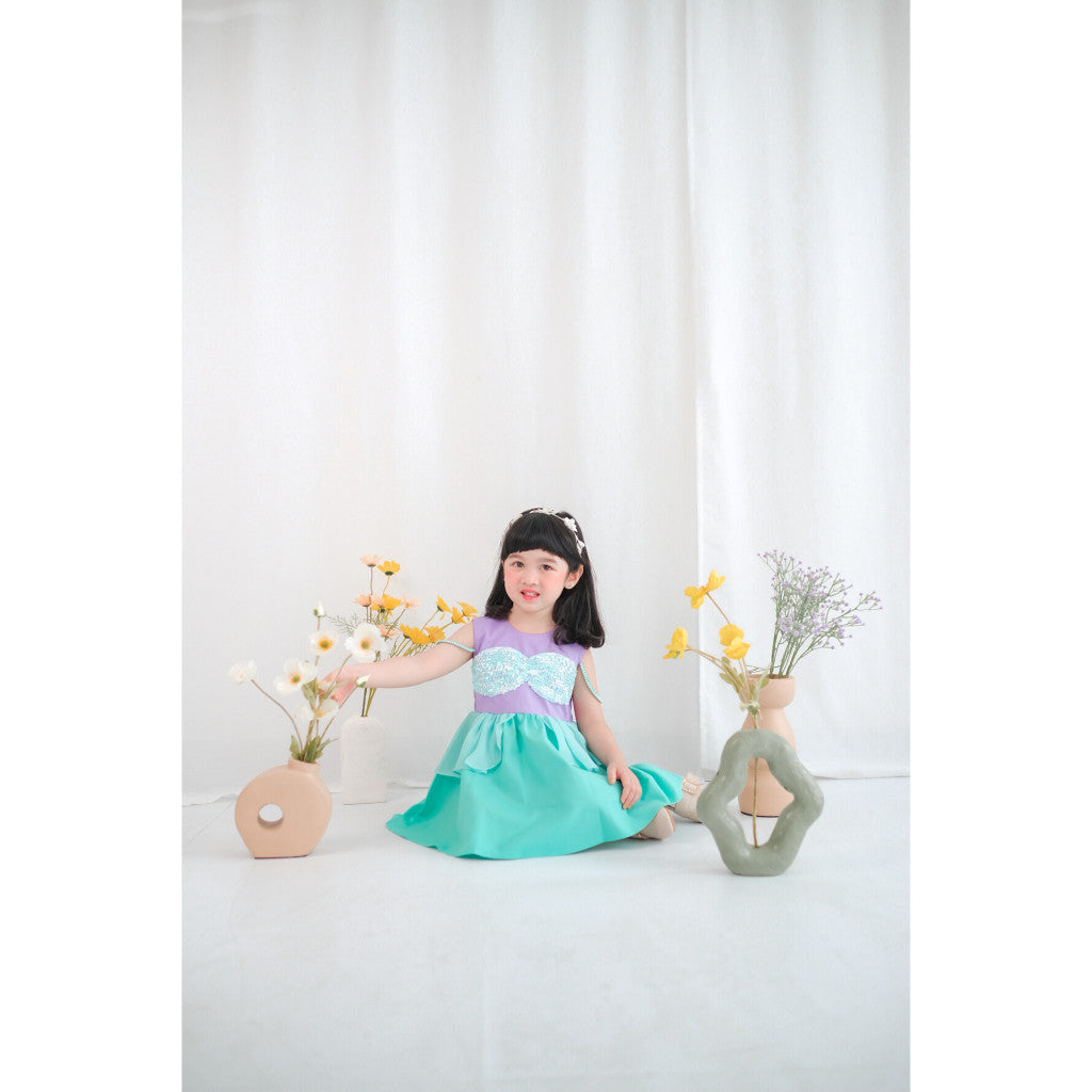 Little Ginger NEW ARIEL MERMAID DRESS / DRESS MERMAID / DISNEY DRESS INSPIRED / DRESS ANAK MERMAID