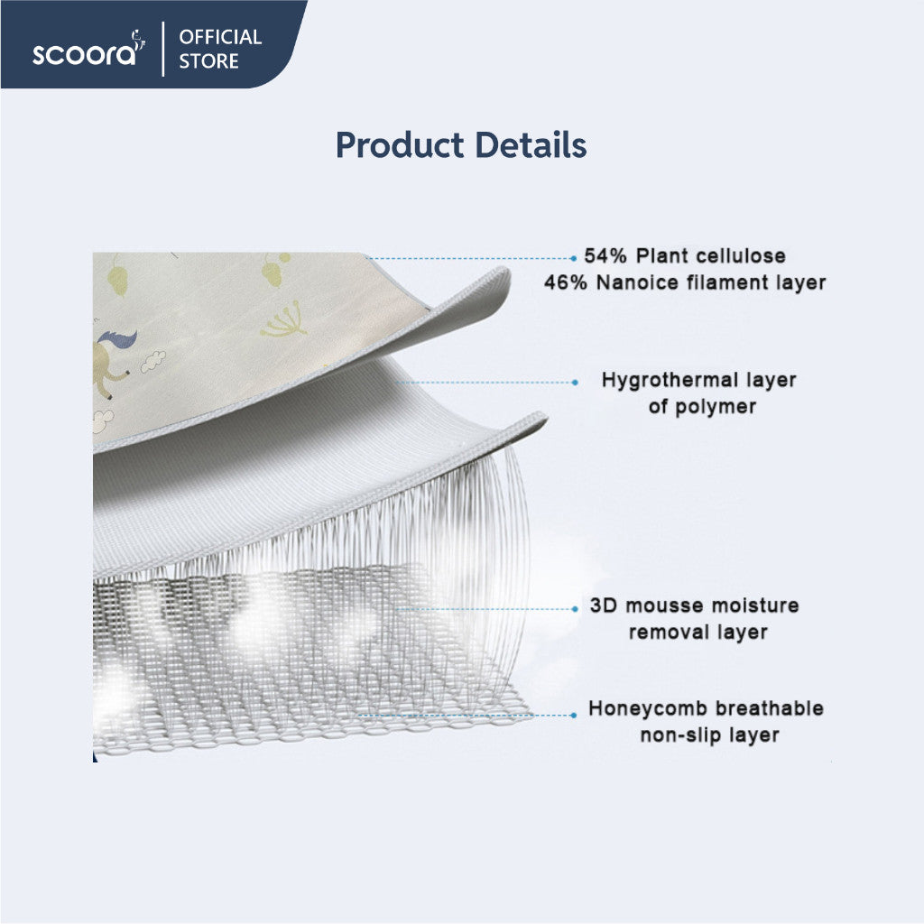 SCOORA Silk Mat Alas Tidur Anak Sejuk / Cooling Mat Mattras