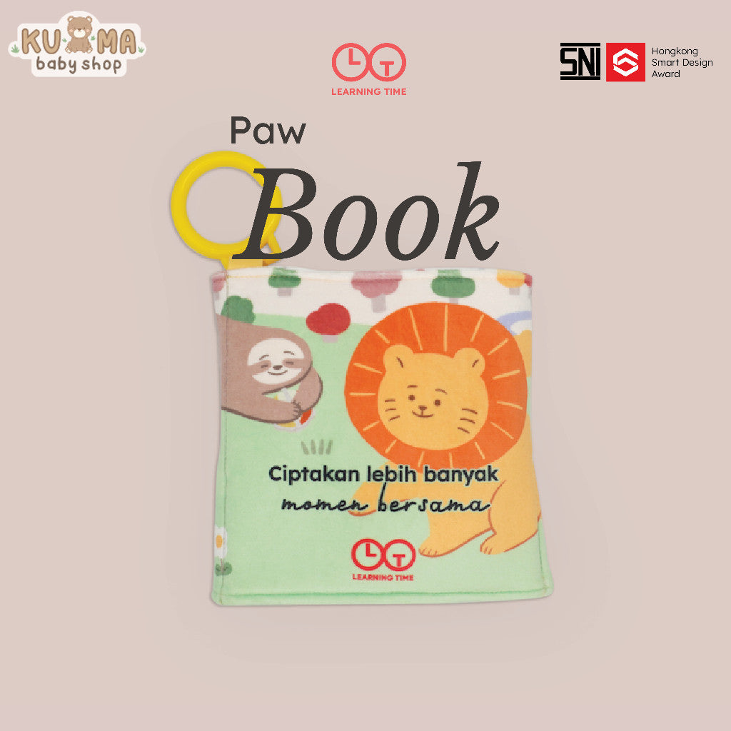 Learning Time - PAW BOOK / Soft book dan rattle untuk bayi.