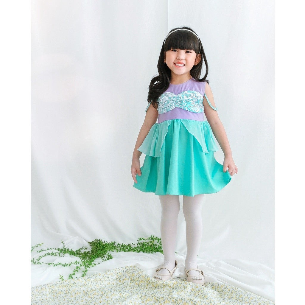 Little Ginger NEW ARIEL MERMAID DRESS / DRESS MERMAID / DISNEY DRESS INSPIRED / DRESS ANAK MERMAID