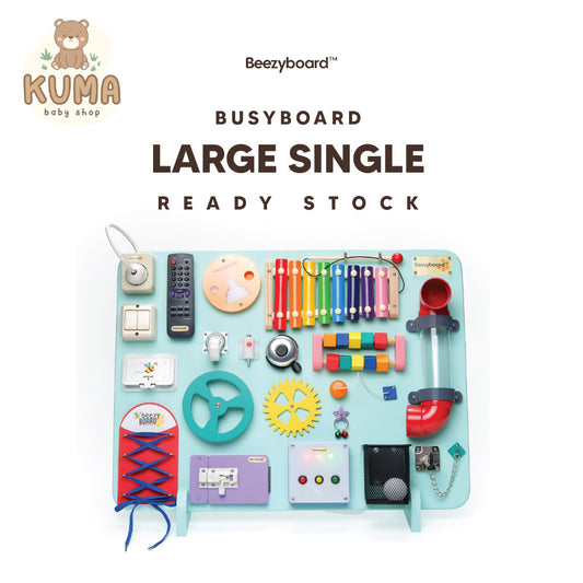 Beezyboard - Busyboard Single Large  - mainan papan sibuk/mainan stimulasi motorik halus