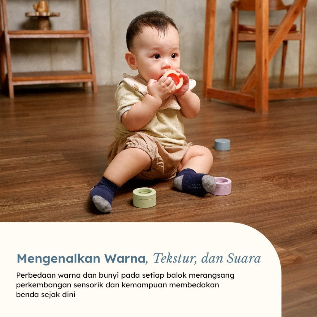 Learning Time - Sensory Fruit Balance-Stacking toys/Mainan sensorik anak 1 tahun/Mainan bayi 7 12 bulan/Tummy Time Series