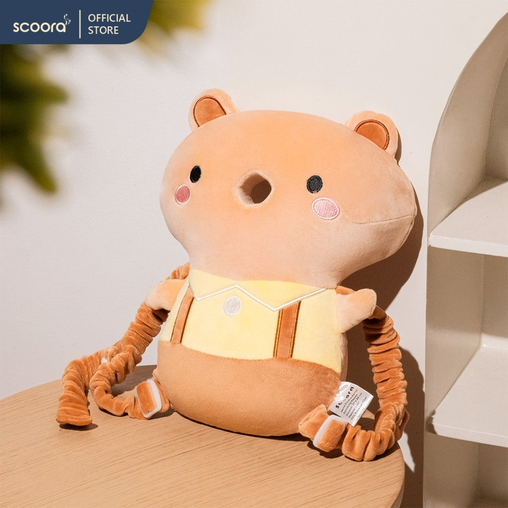 SCOORA Bantal Pelindung Kepala dan Leher Bayi Model Ransel Anti Bentur Bagian Belakang