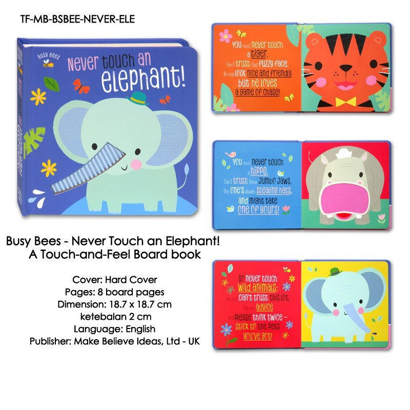 [Make Believe] Never Touch Sensory touchy feely books with adorable silicon/rubber textures (HA)