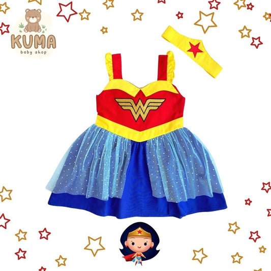 Little Ginger Wonder Woman Kids Dress / Dress Anak Wonder Woman Dress