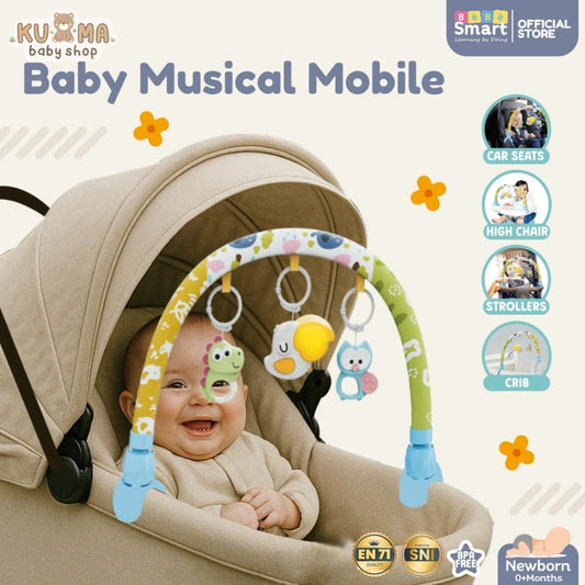 Mainan Gantung Stroller Bayi | BEBE SMART Baby Musical Mobile | Mainan Tempat Tidur | Car Seat