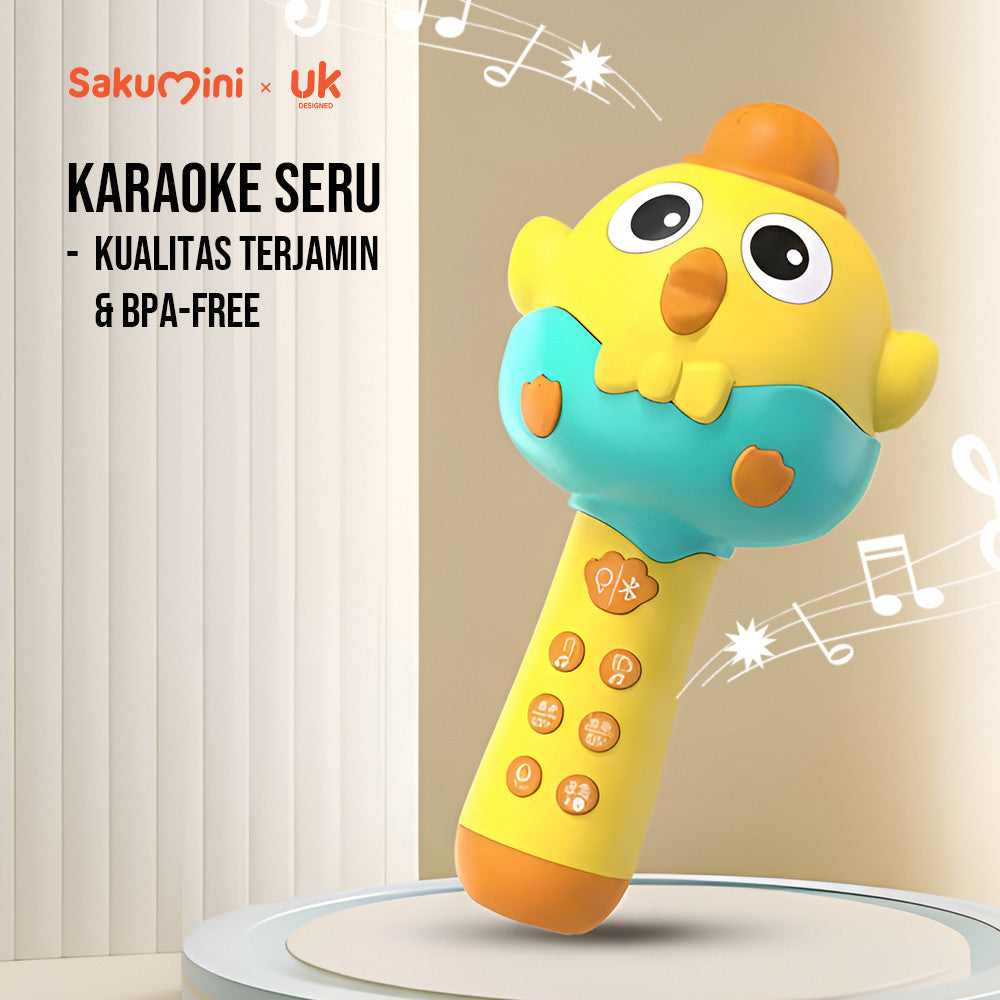 Sakumini X Habibi Mainan Mikrofon Anak Mikrofon Bluetooth Wireless Fitur Speaker Nyanyi untuk Bayi & Anak