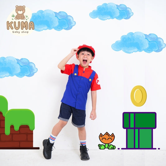 Little Ginger MARIO BROSS SHIRT /  KEMEJA MARIO BROSS ANAK