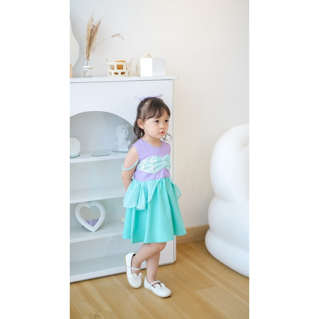 Little Ginger NEW ARIEL MERMAID DRESS / DRESS MERMAID / DISNEY DRESS INSPIRED / DRESS ANAK MERMAID