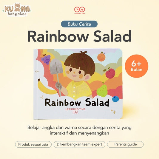 Learning Time - Rainbow Salad / Buku Cerita Bayi/ Buku Edukasi Bayi 0 12 Bulan/Buku Bayi 0 6 Bulan/Storytelling Series