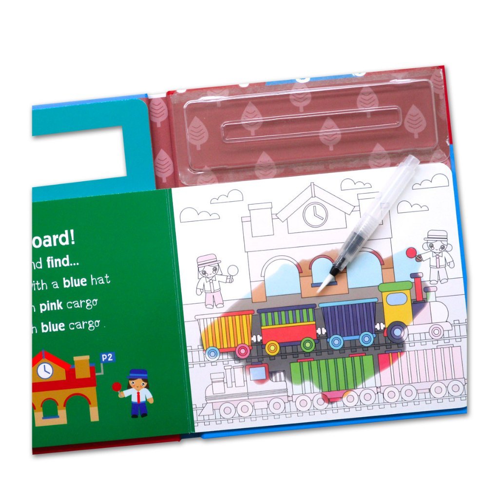 Buku Painting Ajaib pakai kuas + air aja! Reusable (bisa berulang kali) - Magic Water Painting Book
