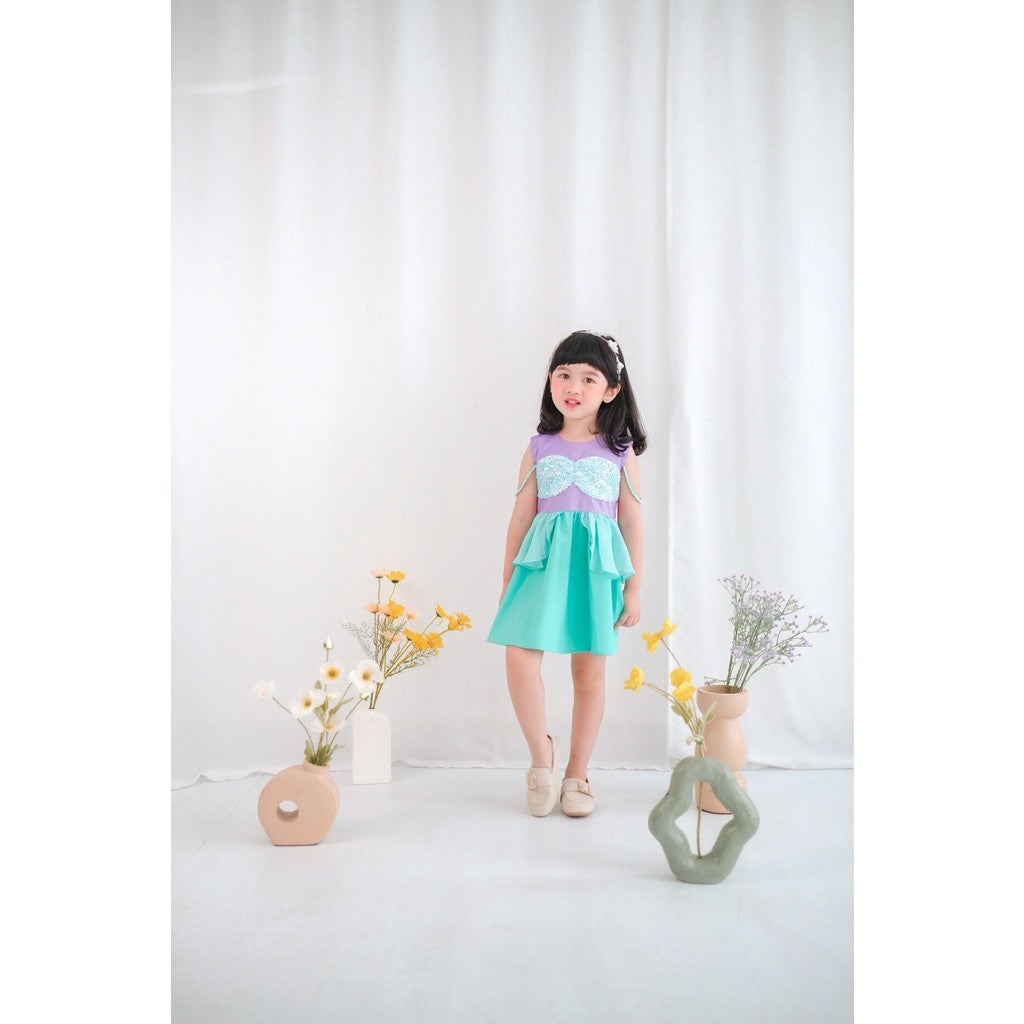 Little Ginger NEW ARIEL MERMAID DRESS / DRESS MERMAID / DISNEY DRESS INSPIRED / DRESS ANAK MERMAID