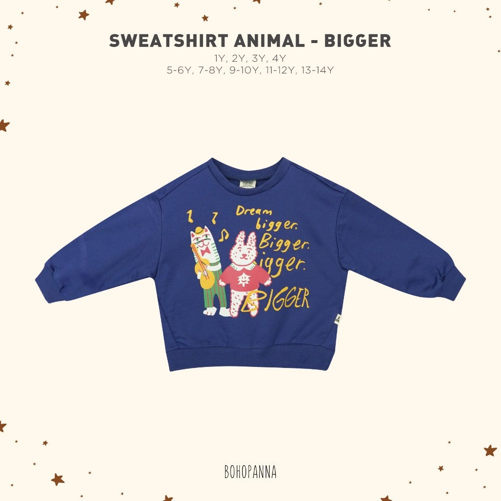 BOHOPANNA - SWEATSHIRT ANIMAL - SWEATER ANAK - ATASAN ANAK
