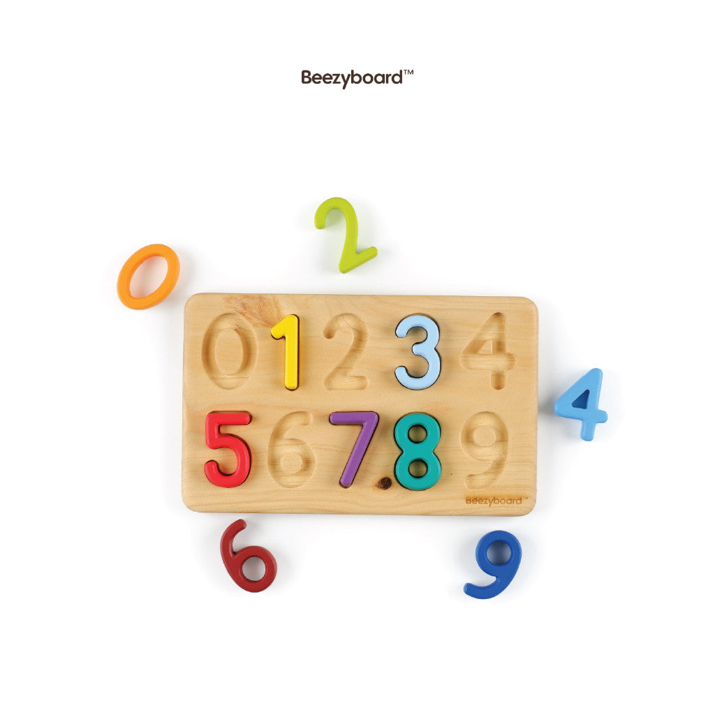 Beezyboard - Number Puzzle - mainan belajar angka/mainan stimulasi motorik halus