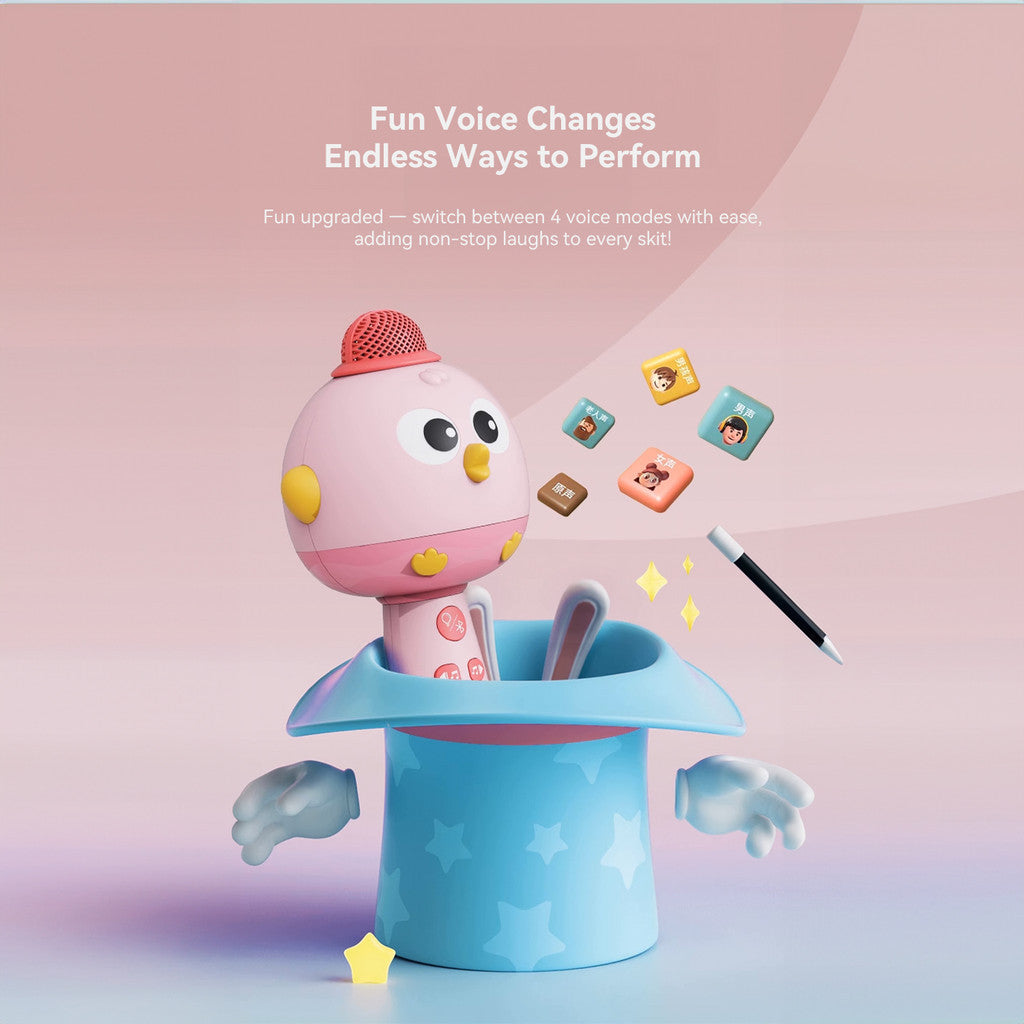 Sakumini X Habibi Mainan Mikrofon Anak Mikrofon Bluetooth Wireless Fitur Speaker Nyanyi untuk Bayi & Anak