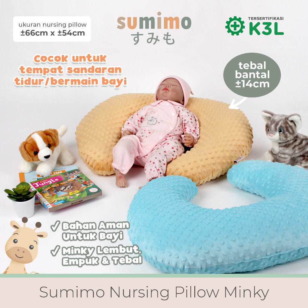 Sumimo - Nursing Pillow Minky / Bantal menyusui / Bansui / Bantal Bayi Karakter / Sofa Bayi