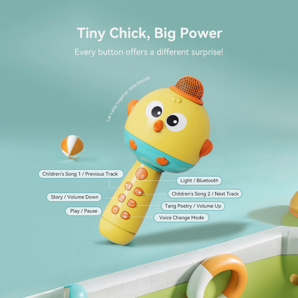 Sakumini X Habibi Mainan Mikrofon Anak Mikrofon Bluetooth Wireless Fitur Speaker Nyanyi untuk Bayi & Anak