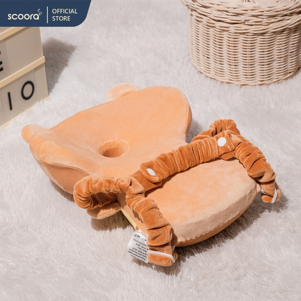 SCOORA Bantal Pelindung Kepala dan Leher Bayi Model Ransel Anti Bentur Bagian Belakang