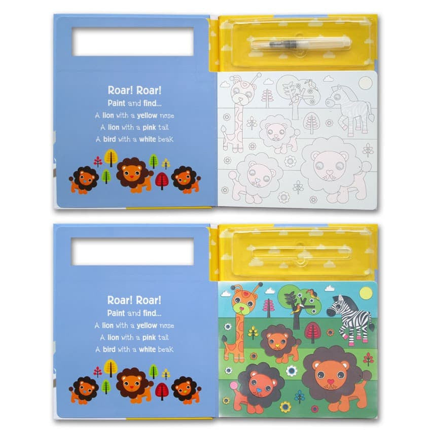 Buku Painting Ajaib pakai kuas + air aja! Reusable (bisa berulang kali) - Magic Water Painting Book