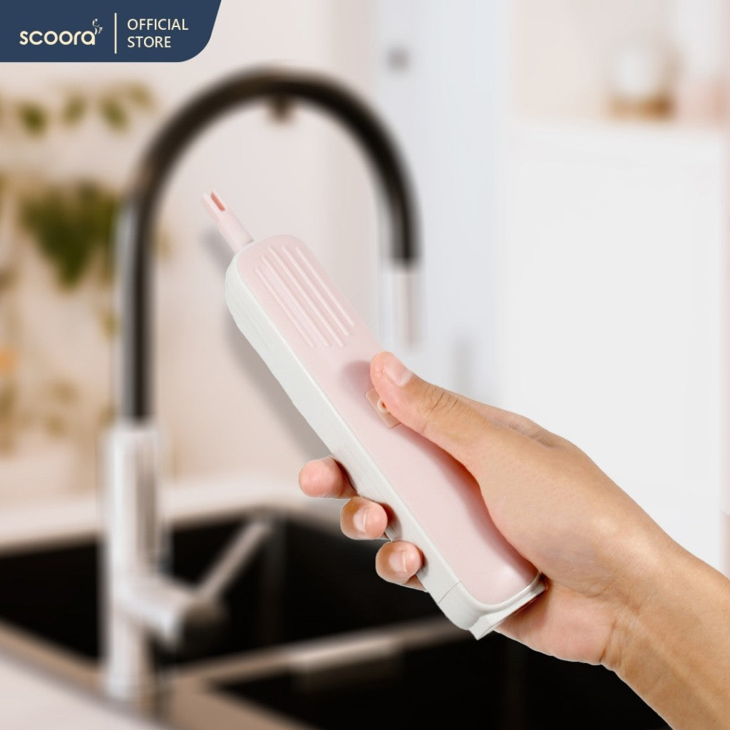 SCOORA FLAX Sikat Botol Bayi Elektrik Portable alat pembersih botol bayi Elektrik portable