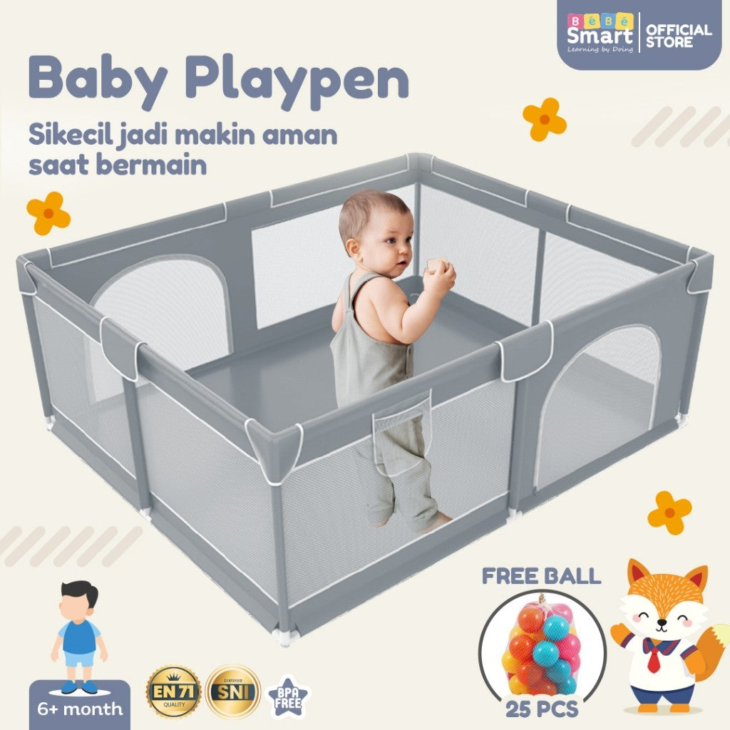 Pagar Mainan Bayi | BEBE SMART Baby Playpen Pagar Bayi Bermain | Pagar Mainan Anak | Playpen Bayi