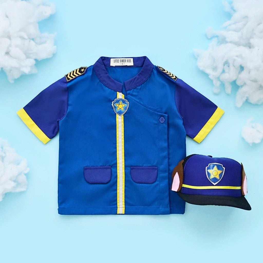 Little Ginger PAW PATROL COSTUME / CHASE SHIRT AND SKYE DRESS / KOSTUM PAW PATROL