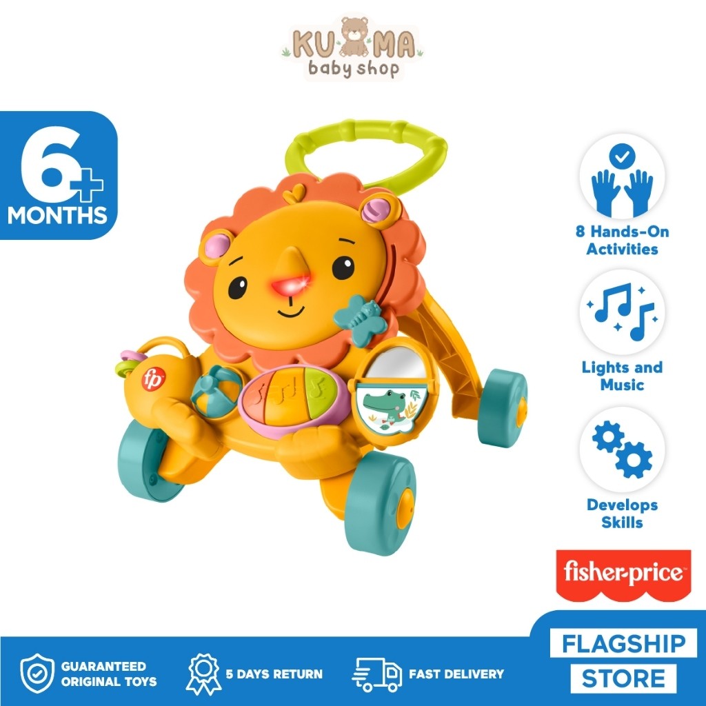 Fisher-Price Musical Lion Walker Infant Toy - Mainan Walker Anak