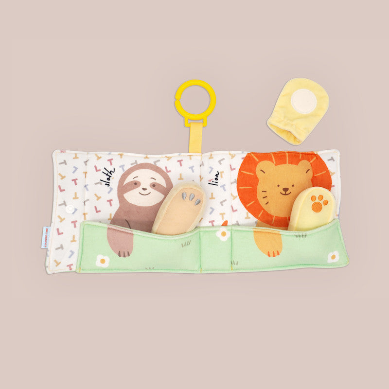 Learning Time - PAW BOOK / Soft book dan rattle untuk bayi.
