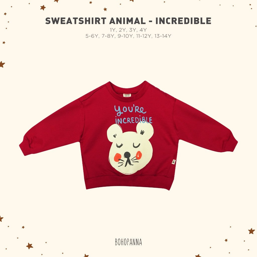 BOHOPANNA - SWEATSHIRT ANIMAL - SWEATER ANAK - ATASAN ANAK