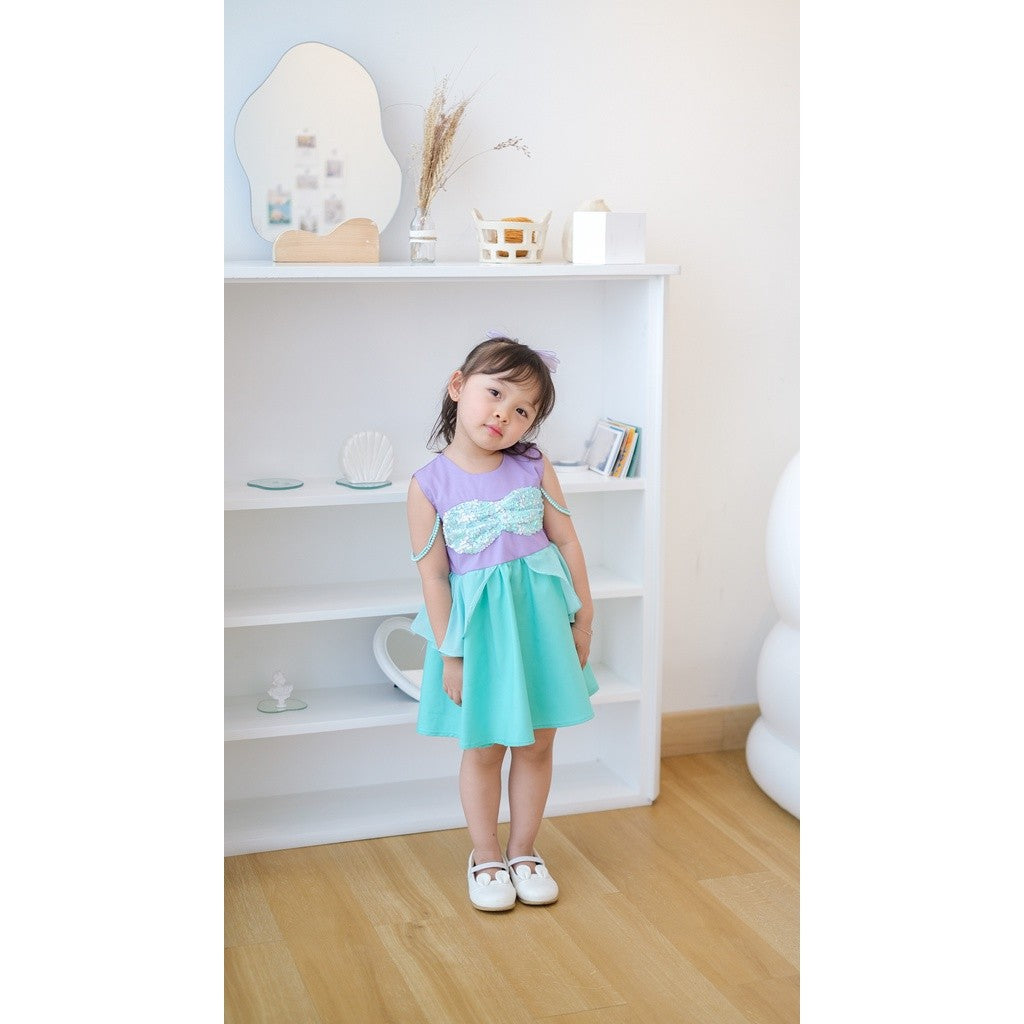 Little Ginger NEW ARIEL MERMAID DRESS / DRESS MERMAID / DISNEY DRESS INSPIRED / DRESS ANAK MERMAID