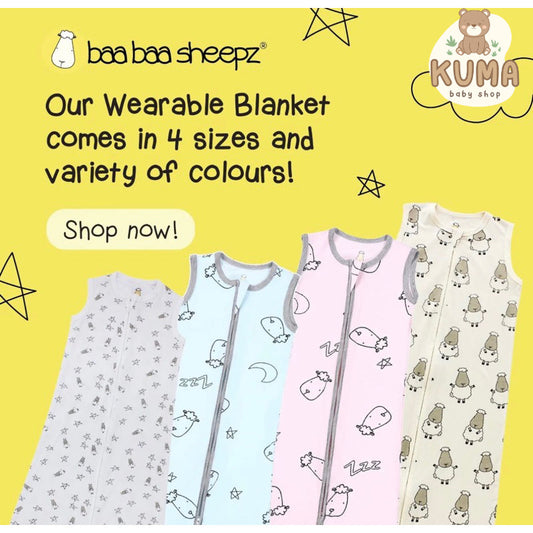Baabaasheepz Wearable Blanket Zip Sweet Dreams Baa Baa / Bedong Instan | selimut baju bayi newborn bahan bamboo lembut anti bakteri untuk kulit sensitif